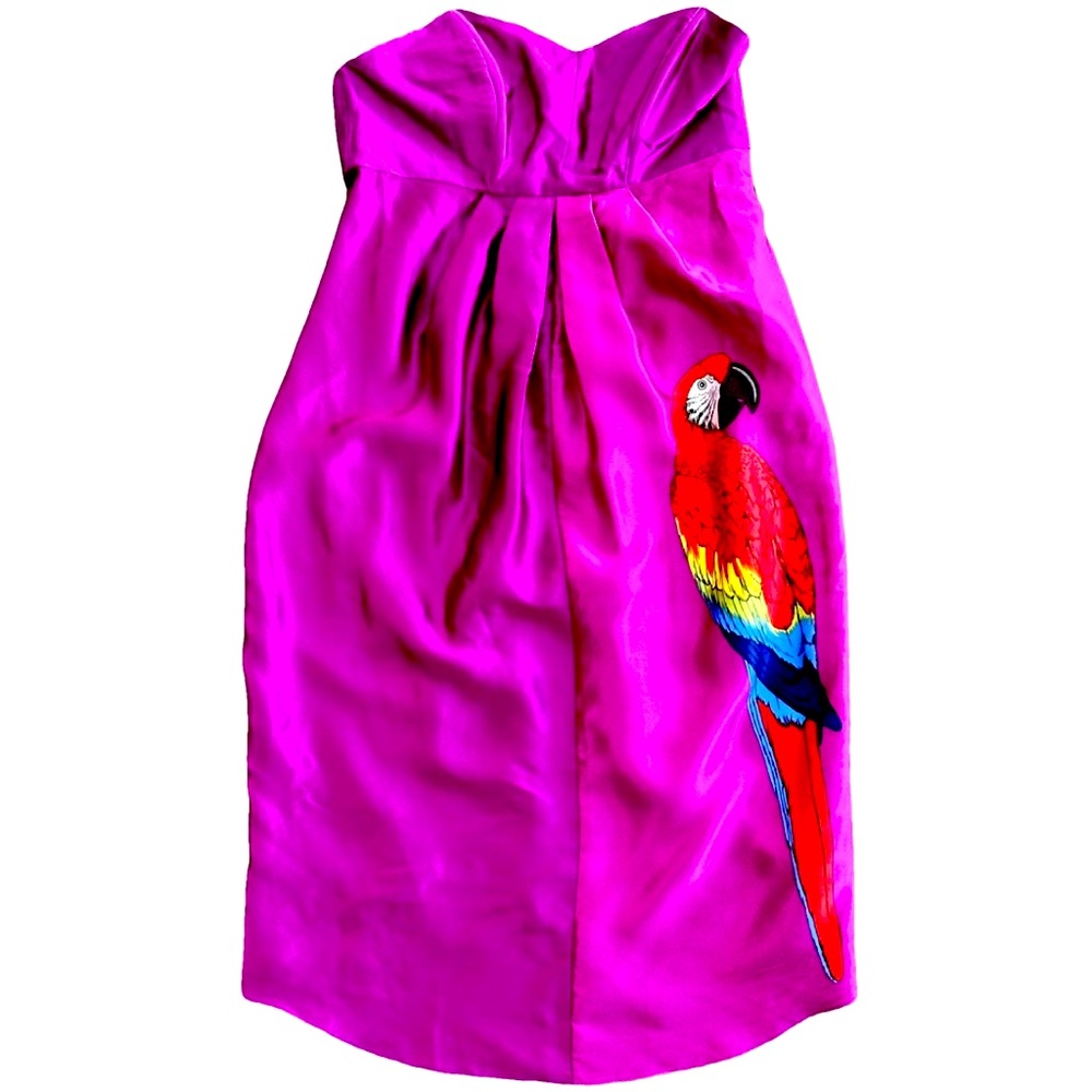 Richard Ruiz strapless dress Anthropologie 100%silk NWT S